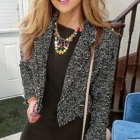 Grey tweed zara blazer - Picture 1 of 4